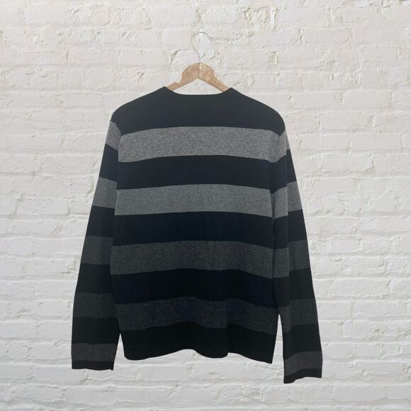 Banana Republic Luxury Cashmere Blend Stripe Sweater L - Picture 3 of 13